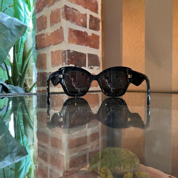 Gucci GG0808S 001 Marmont Black Round Cat Eye Acetate Sunglasses - Picture 4 of 11